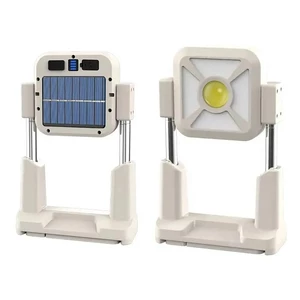 چراغ کمپینگ پایه‌دار شارژی خورشیدی با نور چند رنگ ch-23060-b