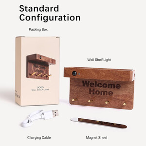 قیمت جاکلیدی دیواری چوبی مغناطیسی به همراه سنسور نور