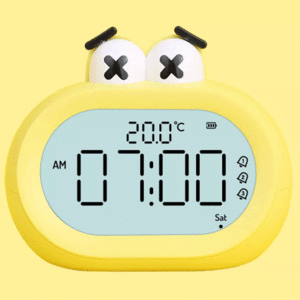 خرید ساعت زنگ‌دار زرد فانتزی رومیزی