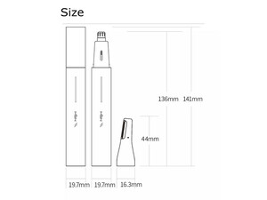 فروش اصلاح کننده موی بینی و ابرو شیائومی Xiaomi MSN H3  Electric Nose Hair Trimmer 2-in-1 Hair Eyebrow Shaver