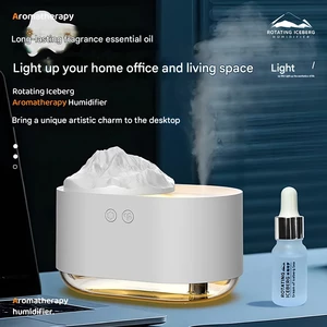 خرید دستگاه رطوبت ساز و آروماتراپی شارژی طرح کوه یخ چرخان