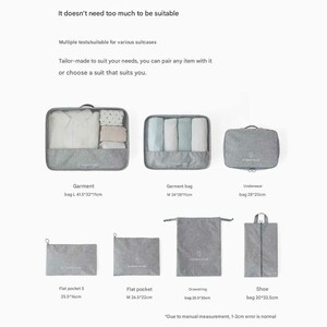 پک نظم‌دهنده چمدان و ساک چند منظوره 7 تیکه ضدآب برلیانس