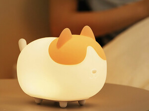 قیمت چراغ خواب فانتزی شارژی رومیزی Cute cat silicone pat lamp induction dimming M21