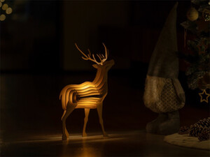 خرید چراغ های چوبی فانتزی طرح گوزن Animal Wooden Night Light Parent-Child Interactive Assemble Toys