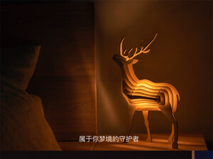 فروش چراغ های چوبی فانتزی طرح گوزن Animal Wooden Night Light Parent-Child Interactive Assemble Toys