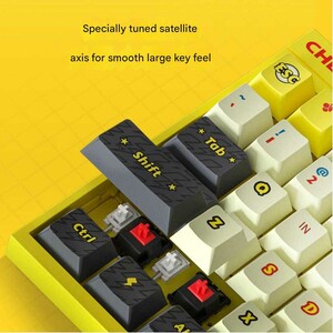 کیبورد مکانیکی گیمینگ بی سیم سه حالته چری