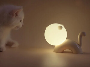 خرید چراغ خواب فانتزی طرح گربه Meow Night Light Rechargeable Bedroom Bedside Atmosphere Table Lamp