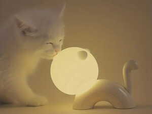 خرید چراغ خواب فانتزی طرح گربه Meow Night Light Rechargeable Bedroom Bedside Atmosphere Table Lamp