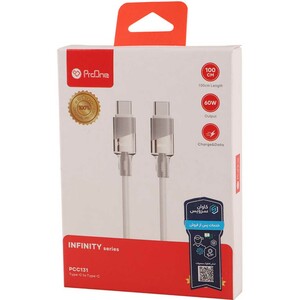 کابل دو سر تایپ سی شارژ سریع 60 وات 3 آمپر یک متری پرووان