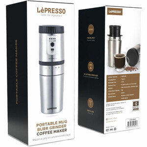 قهوه ساز و آسیاب قهوه لپرسو LEPRESSO اصل مدل LPGCMSM شارژی