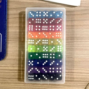 قیمت جعبه تاس کریستالی شفاف اکریلیک پک 50 عددی