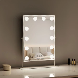 بهترین آینه آرایشی رومیزی ال ای دی دار  12 تایی گرین لاین