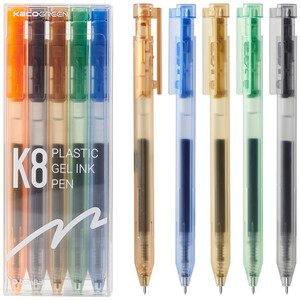 خودکار ژله‌ای مشکی کاکو KACO مدل K8 نوک 0.7 میلی‌متری 5 عددی