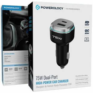 شارژر فندکی فست شارژ ماشین پاورولوژی