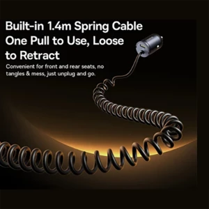 فروش شارژر فندکی تایپ سی 30 وات بیسوس همراه با کابل متصل لایتنینگ