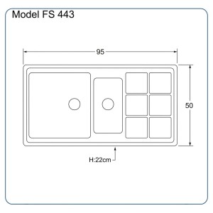 سینک ظرفشویی کورین فورنیکو کد fs 443