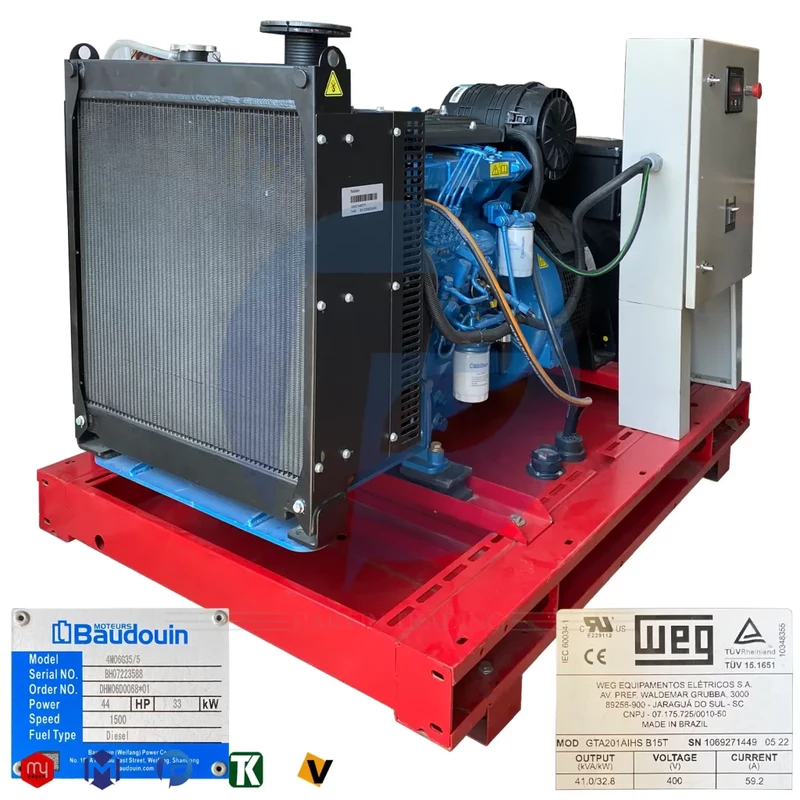 دیزل ژنراتور 41 کاوا بادوین با وگ برزیل مدل 41KVA