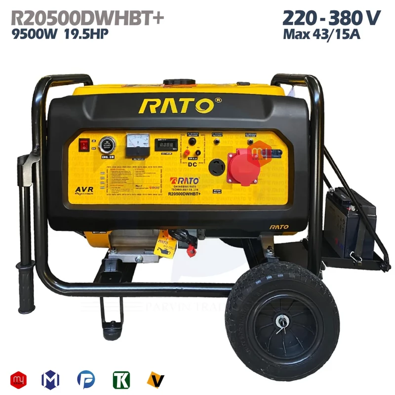 موتور برق راتو 9.5 کیلووات مدل R20500DWHBT تکفاز و 3 فاز