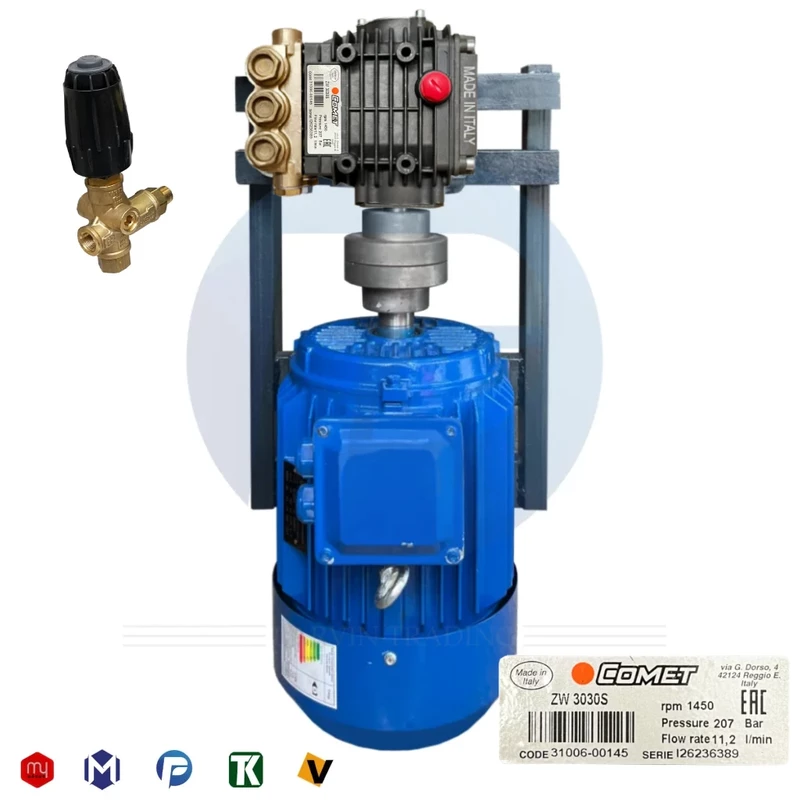 کارواش صنعتی کومت ایتالیا 207 بار مدل ZW3030S | سه فاز 7.5 اسب