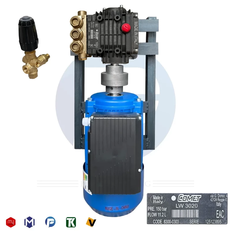 کارواش صنعتی کومت ایتالیا 150 بار مدل LW3020 | موتور 5 اسب تکفاز