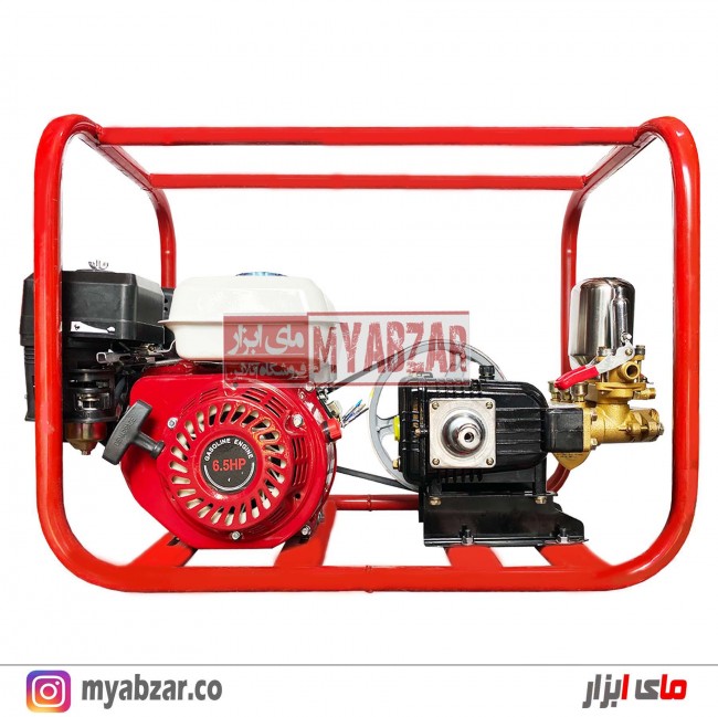 سمپاش زنبه ای موتور طرح هوندا 6.5 با پمپ 45 بار مشکی طرح رینو