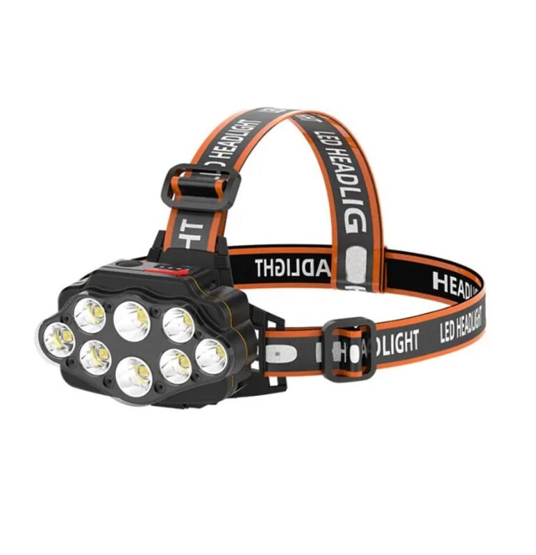 هدلامپ کوهنوردی 8 لامپه توبیز مدل HeadLamp-01