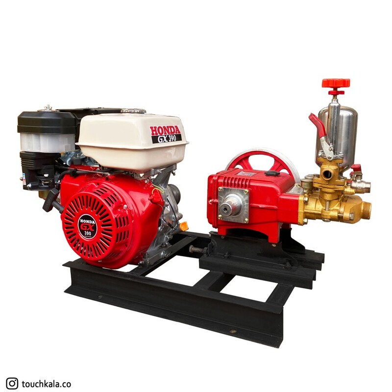 سمپاش مرکزی 13 اسب هوندا اصلی و پمپ 80 بار