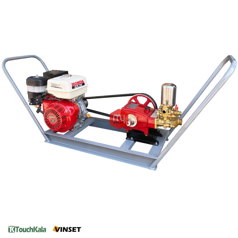 سمپاش مرکزی 13 اسب هوندا اصلی و پمپ 90 بار یاماها