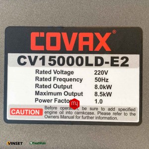 موتور برق کوواکس 8.5 کیلووات مدل CV15000LDE2