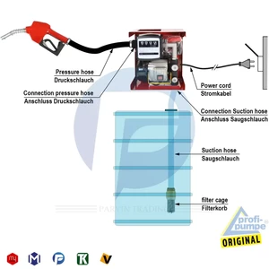 مجموعه پمپ گازوئیل کش 220 ولت CNB مدل DYB56ATM