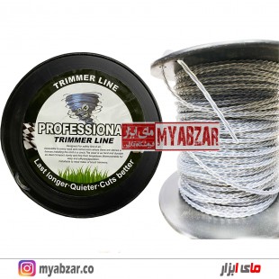 نخ علف زن 3 میل مارپیچ مغزدار 100 متری TRIMMER LINE