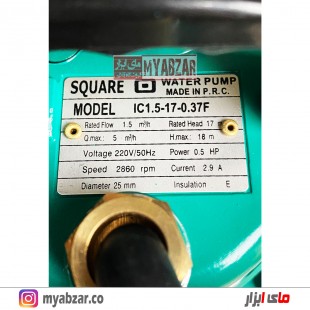پمپ کفکش اسکوآردی 17 متری 1 اینچ مدل SQUARED IC1.5-17-0.37F