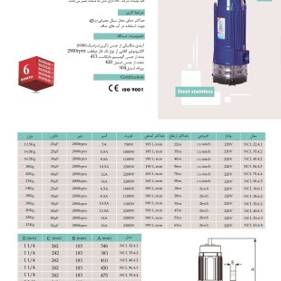 کف کش 45 متری ایران پمپ 2 اینچ مدل NCL 45.6.3