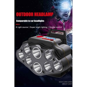 هدلامپ کوهنوردی 8 لامپه توبیز مدل HeadLamp-01