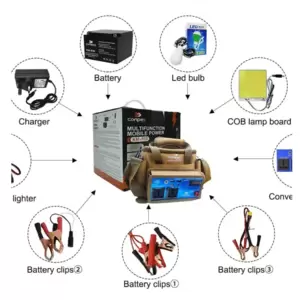جامپ استارتر و پاوربانک 60 امپر چندکاره کانپکس مدل KM 950