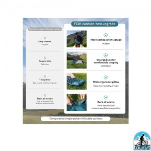 زیرانداز بادی بالش دار نیچرهایک دو نفره مدل FC01 CNK2550WS019