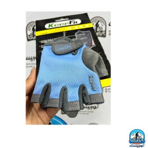 دستکش نیم پنجه دوچرخه پارچه تنفسی کف ژل و چرم  PSEUDOIS 