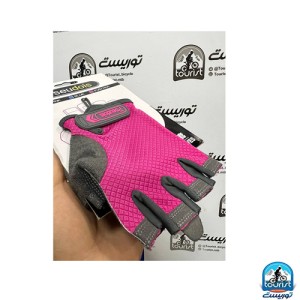 دستکش نیم پنجه دوچرخه پارچه تنفسی کف ژل و چرم  PSEUDOIS 