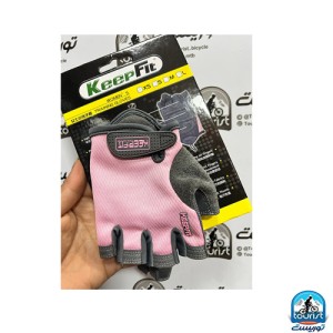 دستکش نیم پنجه دوچرخه پارچه تنفسی کف ژل و چرم  PSEUDOIS 