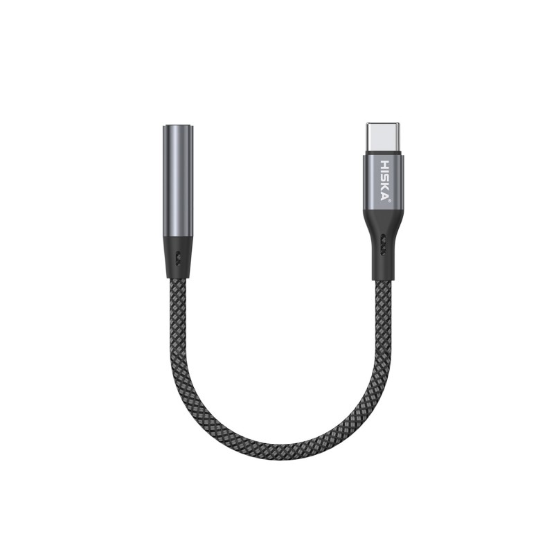 کابل تبدیل تایپ سی به جک 3.5 صدا هیسکا مدل HISKA-W47