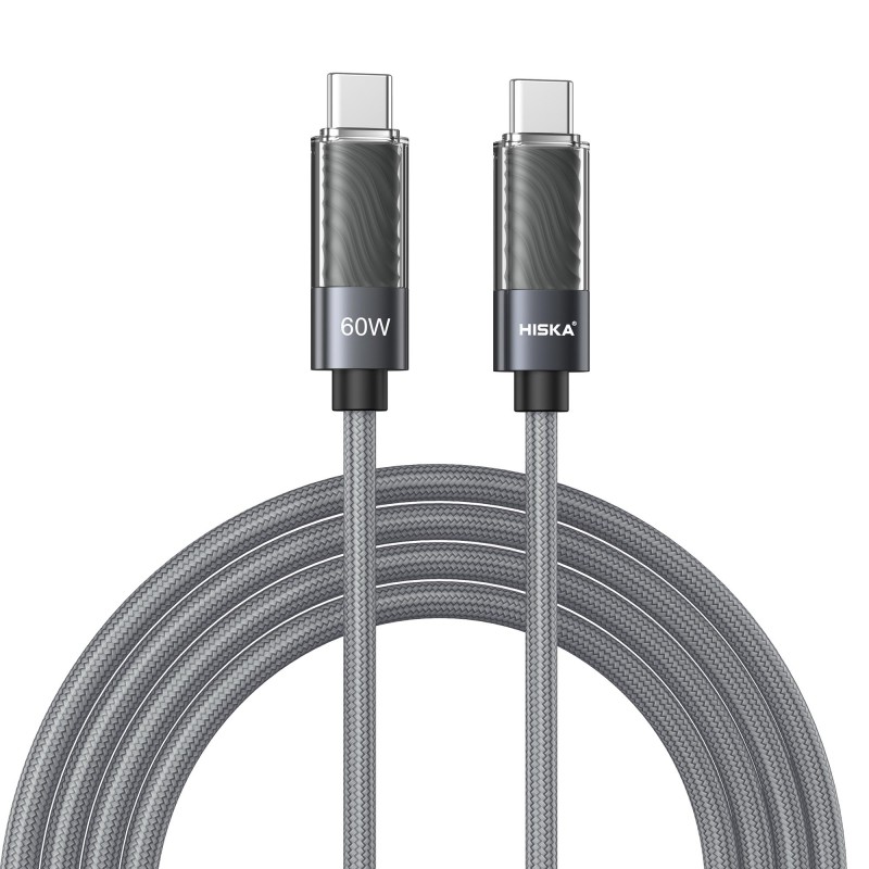 کابل شارژ 60 وات تایپ سی به تایپ سی هیسکا HISKA-LX-821CC