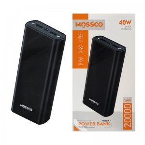 پاوربانک 20000 سوپرفست شارژ 40 وات مسکو مدل MOSSCO IP01