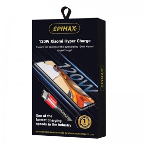 کابل شارژ تایپ سی هایپر شارژ 120 وات ایپیمکس EPIMAX EC-130 120W