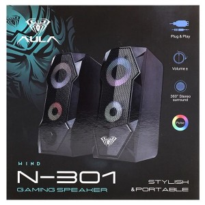 اسپیکر دسکتاپ گیمینگ دو تکه آئولا مدل Wind N-301