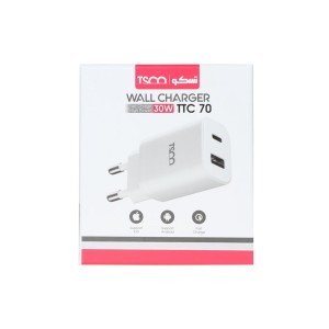 شارژر 30 وات دو پورت تسکو مدل TSCO - TTC70 30W