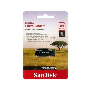 فلش مموری 64 گیگابایت سن دیسک نسل USB 3.2 مدل Sandisk ULTRA SHIFT CZ410A