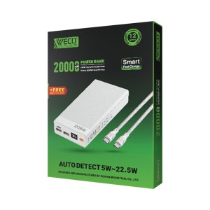 پاوربانک 20000 سوپرفست شارژ 22.5 وات ویکو مدل WECO We-102