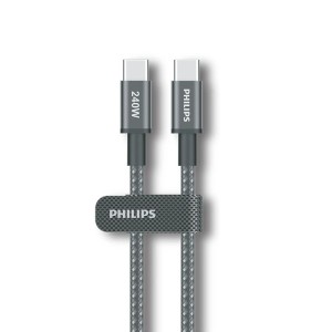 کابل شارژ 240 وات تایپ سی به تایپ سی فیلیپس مدل PHILIPS-DLC7030C