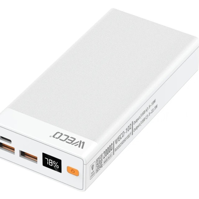 پاوربانک 20000 سوپرفست شارژ 22.5 وات ویکو مدل WECO We-102