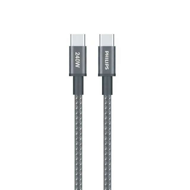 کابل شارژ 240 وات تایپ سی به تایپ سی فیلیپس مدل PHILIPS-DLC7030C